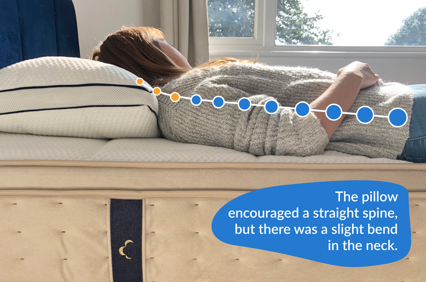 dreamcloud pillow back sleeping